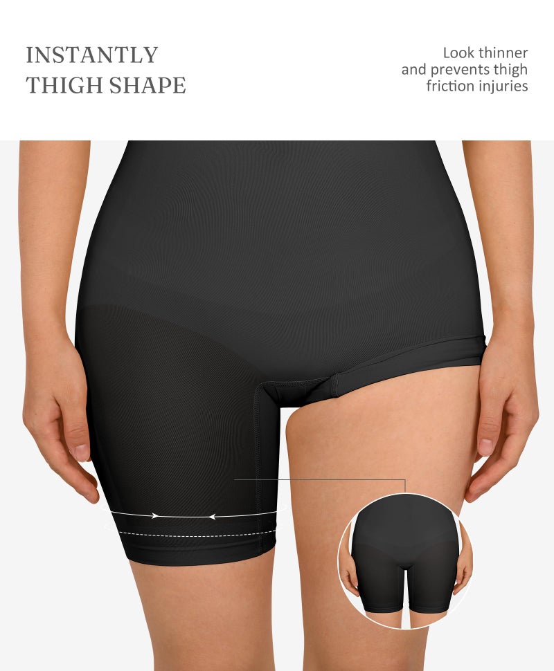 FeelinGirl Shapewear for Women Tummy Control Body Shaper Plus Size Seamless Full Body Waist Trainer Hip Enhancer Bodysuit Black XS/S - Image 4