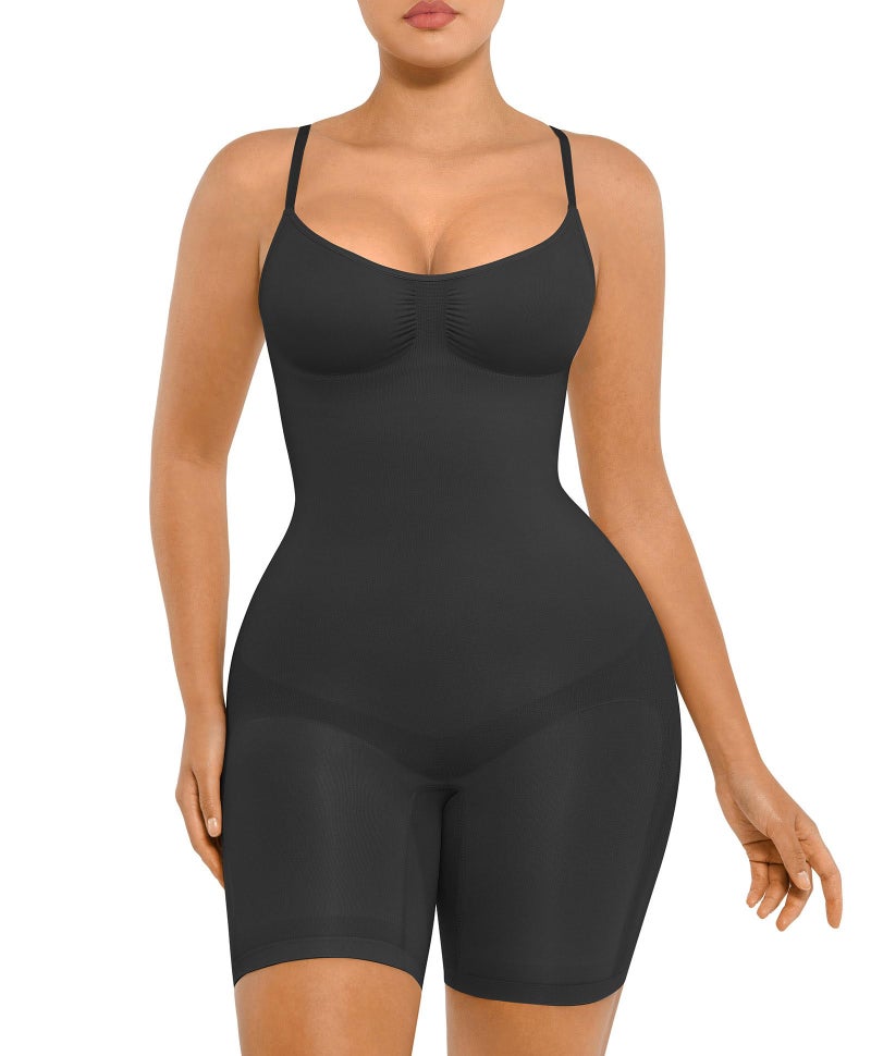 FeelinGirl Shapewear for Women Tummy Control Body Shaper Plus Size Seamless Full Body Waist Trainer Hip Enhancer Bodysuit Black XS/S - Image 1