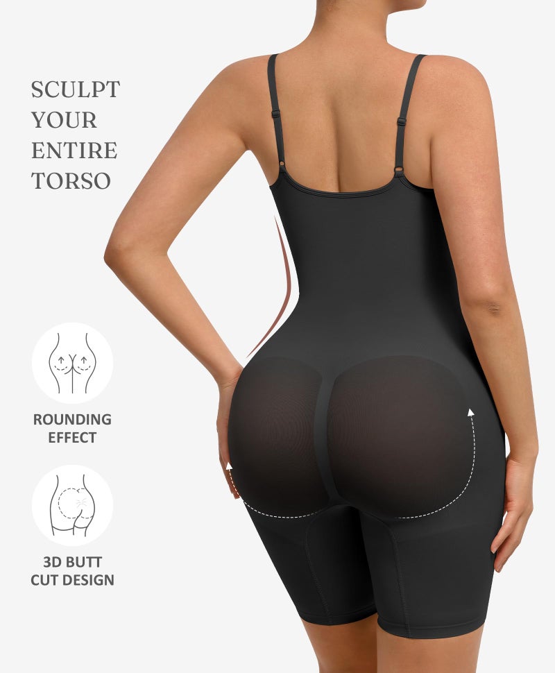 FeelinGirl Shapewear for Women Tummy Control Body Shaper Plus Size Seamless Full Body Waist Trainer Hip Enhancer Bodysuit Black XS/S - Image 2