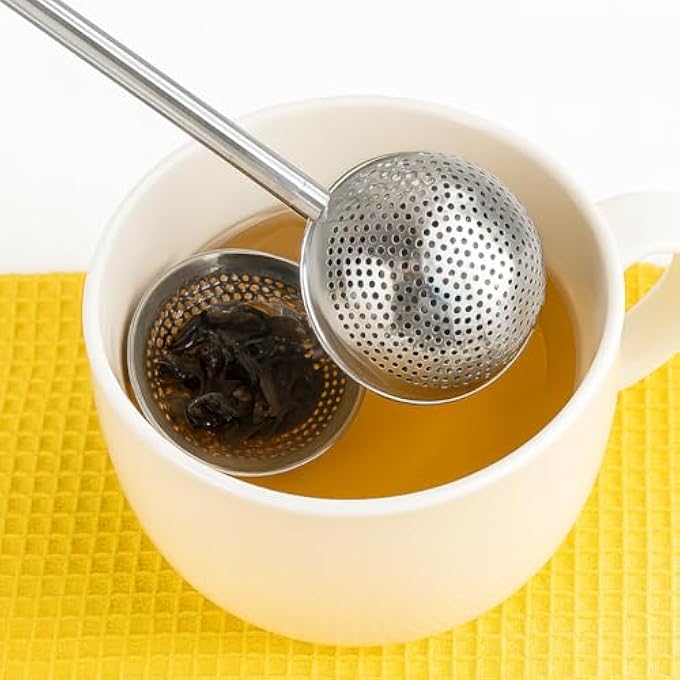 FITTO Stainless Steel Tea Strainer  Fine Mesh Durable Loose Leaf Tea Infuser With Long Handle For Easy Brewing  Reusable Rustproof Tea Filter For Cups Mugs And Teapots  Dishwasher Safe - Image 2