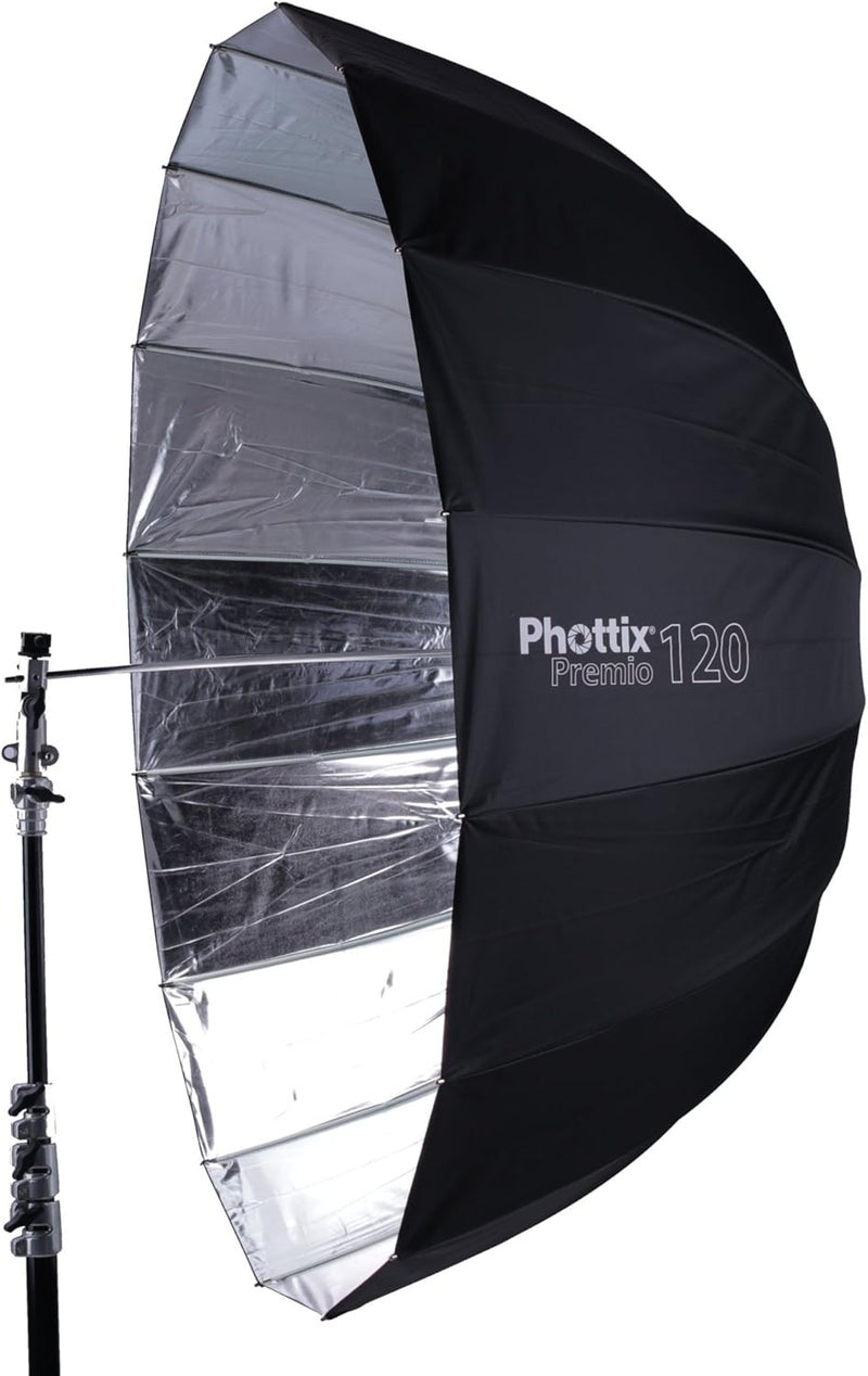 Phottix Premio Parabolic Umbrella 120cm/47in - Black