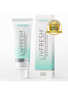 LIVFRESH Livfresh Wintergreen Foaming Gel 50g, Toothpaste Dental Gel, Clinically Proven to Remove Plaque 250% Better, Improves Gum Health 190% Better, Prevents & Reduces Tartar, Freshens Breath, SLS Free, Sugar Free  - Image 1