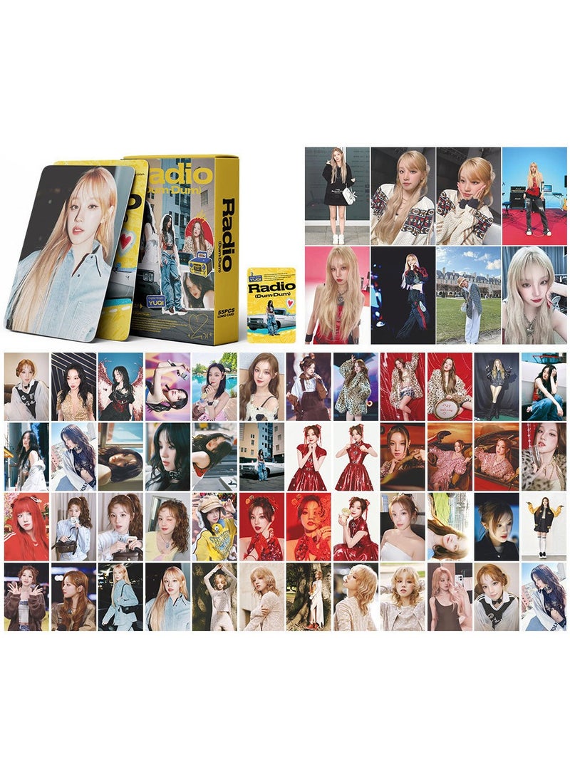 NIBEMINENT 55 Pcs Kpop YUQI Radio Lomo Cards Card For Fans Collection Gifts - Image 1