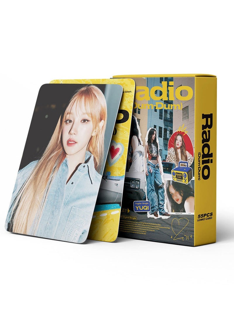 NIBEMINENT 55 Pcs Kpop YUQI Radio Lomo Cards Card For Fans Collection Gifts - Image 3