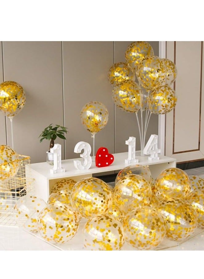 50 Or 40 Confetti Balloons Are Clear Balloons With Gold Confetti Inside / For holidays, parties and graduation parties and Birthday / Confetti Balloons are available in all popular colors - Image 2