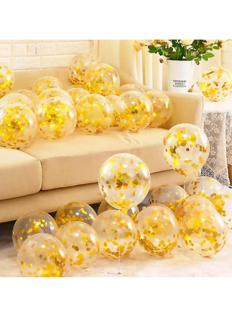 50 Or 40 Confetti Balloons Are Clear Balloons With Gold Confetti Inside / For holidays, parties and graduation parties and Birthday / Confetti Balloons are available in all popular colors - Image 1
