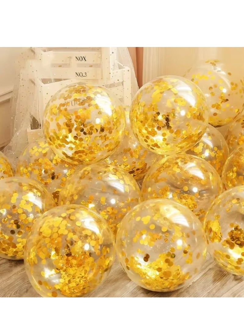 50 Or 40 Confetti Balloons Are Clear Balloons With Gold Confetti Inside / For holidays, parties and graduation parties and Birthday / Confetti Balloons are available in all popular colors - Image 4