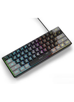 MageGee Mini 60% Gaming Keyboard, RGB Backlit 61 Key Ultra-Compact Keyboard, TS91 Ergonomic Waterproof Mechanical Feeling Office Computer Keyboard for PC, MAC, PS4, Xbox ONE Gamer(Grey Black)