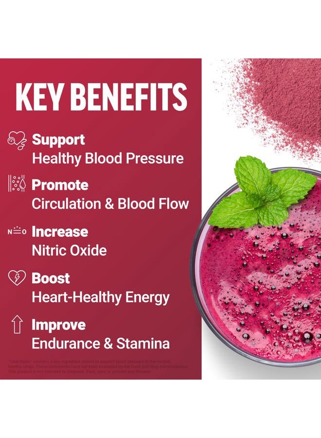 FORCE FACTOR Total Beets Superfood Beet Root Powder 2-Pack, Nitrates to Support Circulation, Blood Flow, Nitric Oxide, Energy, Endurance, Stamina, Cardiovascular Heart Health Supplement, 60 Servings - Image 2