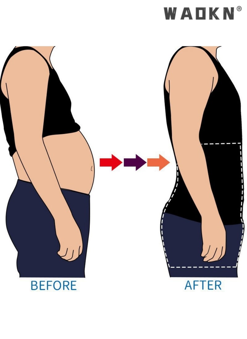 WAOKN - Men Tummy Control Shorts High Waist Slimming Shapewear Body Shaper Leg Underwear Briefs,High Waist bdomen Trimming Boxer Brief Stretch Pants Underwear Body Shaper Seamless Belly Girdle Boxer Briefs - Image 1