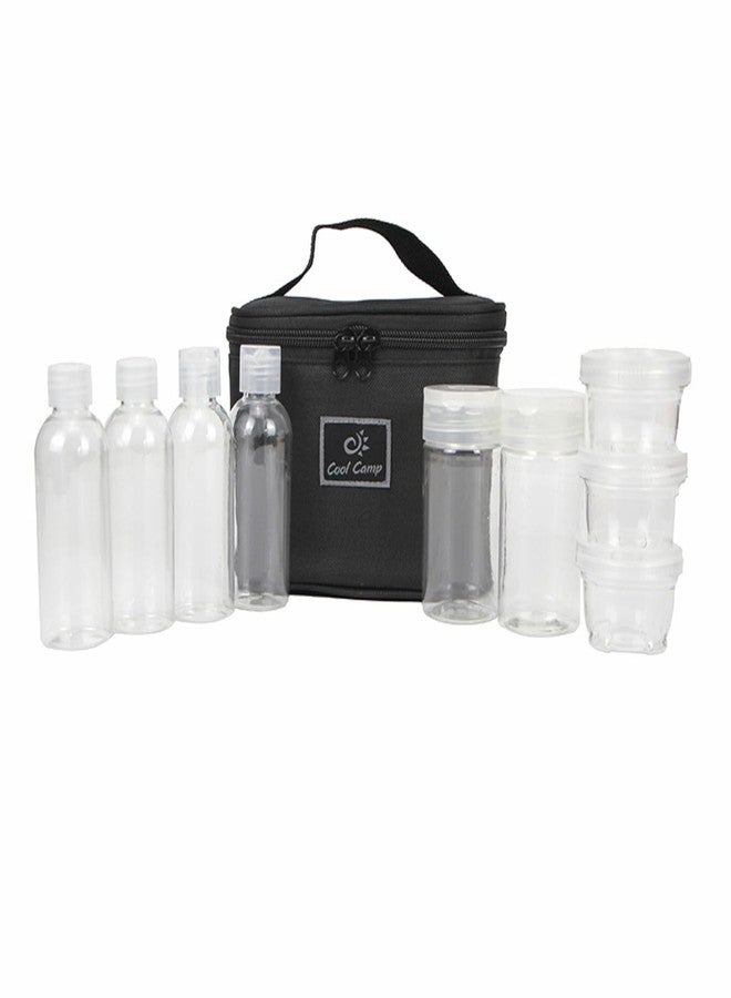 Joyeee Travel Spice Bottle Kit, Camping Portable Compact Sauce Containers with 9 Seasoning Bottles Jar for Salt Sugar Dry Herb Spice, Great for Home or Outdoor Use - Image 2