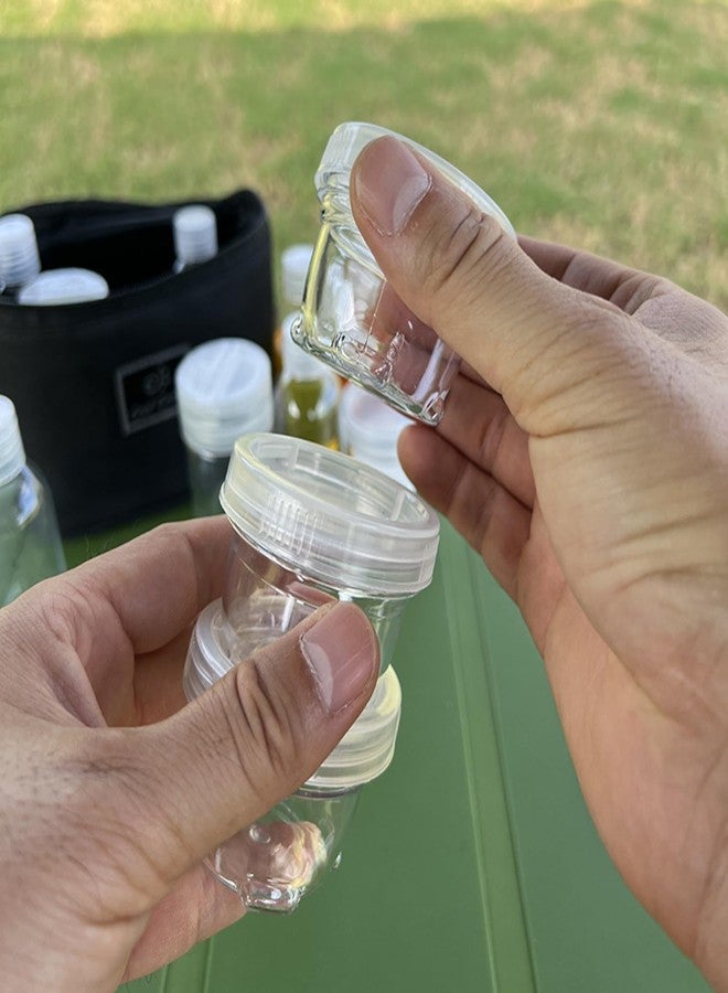 Joyeee Travel Spice Bottle Kit, Camping Portable Compact Sauce Containers with 9 Seasoning Bottles Jar for Salt Sugar Dry Herb Spice, Great for Home or Outdoor Use - Image 4