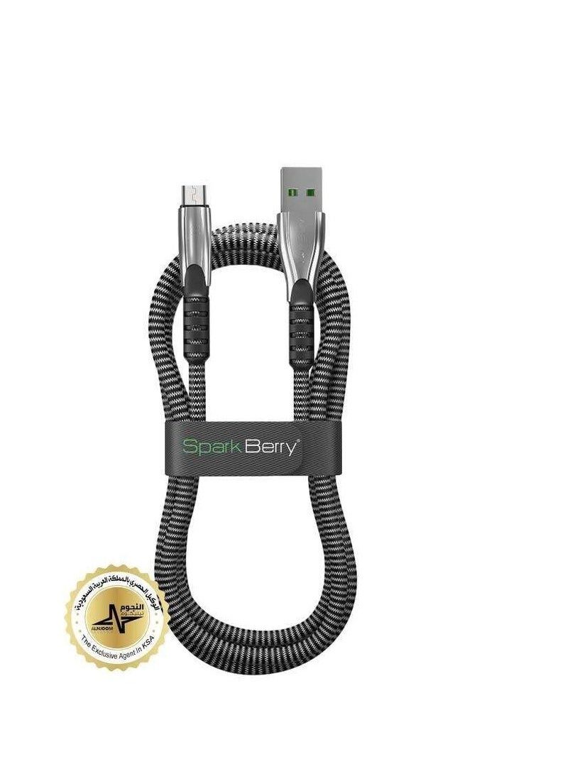 سبارك بيري - كيبل مايكرو ( Micro USB ) قماش من سبارك بيري (ذهبي) - Image 1