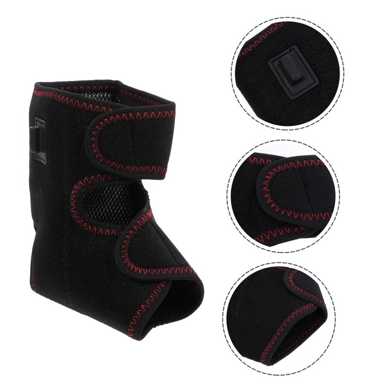 Heated Ankle Support Brace With 3 Heat Levels Elastic Straps For Walking Relief Sprain - Image 5