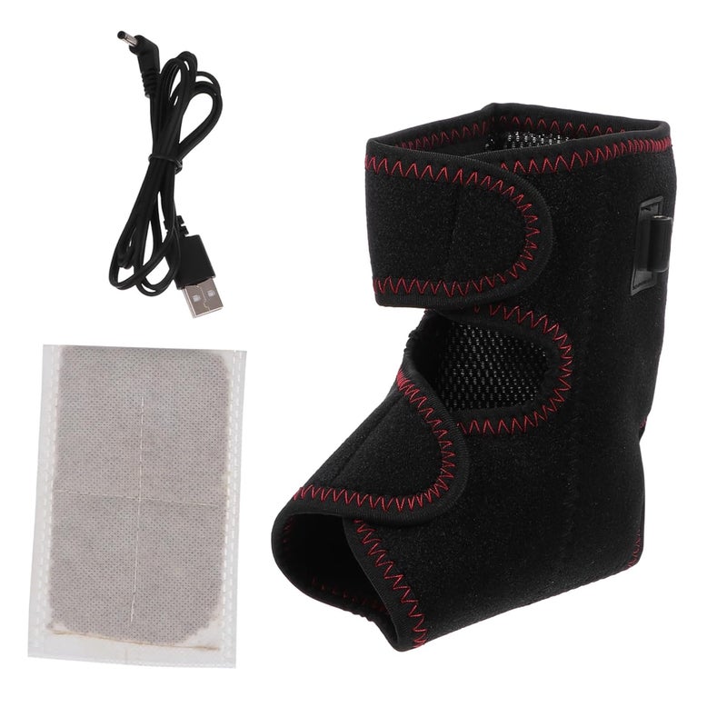 Heated Ankle Support Brace With 3 Heat Levels Elastic Straps For Walking Relief Sprain - Image 2