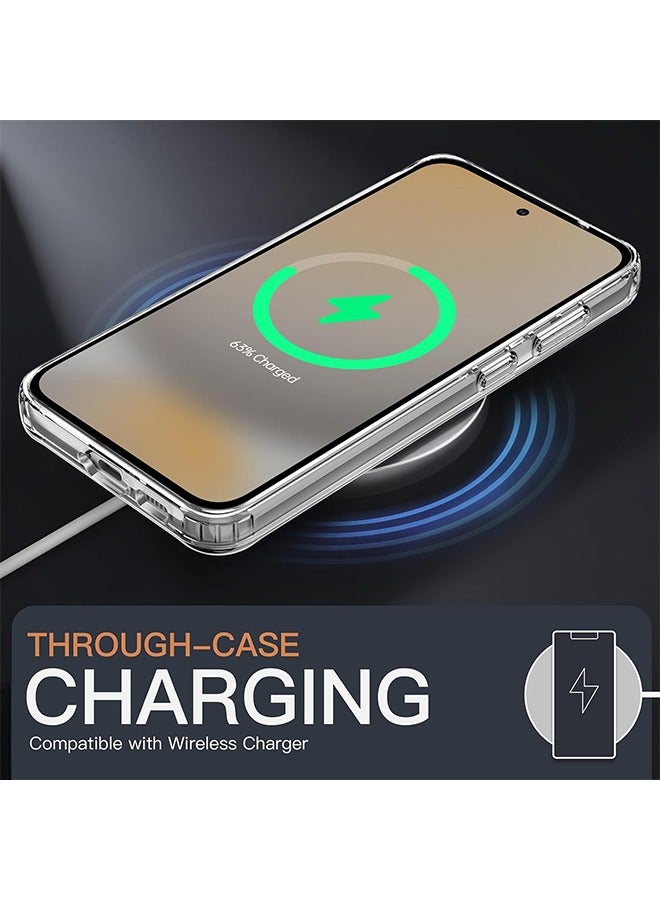 X-level Samsung Galaxy S24 FE Case Cover,Non-Yellowing Shockproof Bumper Protective Phone Cover,Anti-Scratch Hard PC Back (Clear) - Image 4