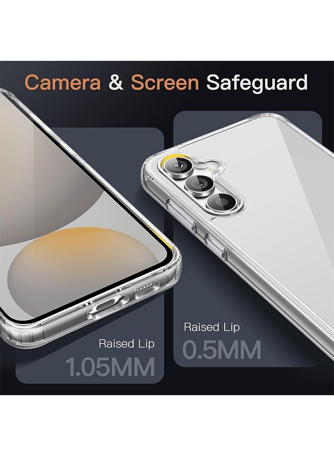 X-level Samsung Galaxy S24 FE Case Cover,Non-Yellowing Shockproof Bumper Protective Phone Cover,Anti-Scratch Hard PC Back (Clear) - Image 5