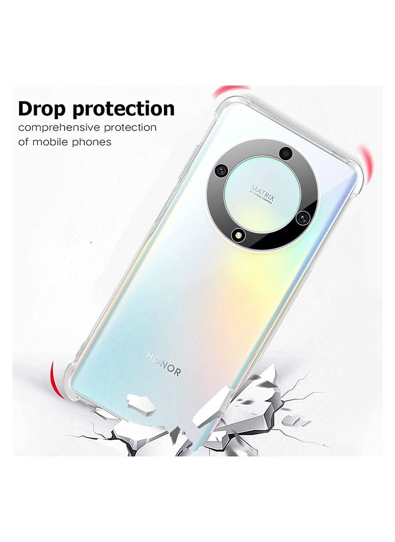 Generic - Honor X9a 5G Clear Case Cover Shockproof flexible TPU Bumper Cover Transparent Anti scratch TPU Full Camera Protection designed for Honor X9a 5G - Image 1