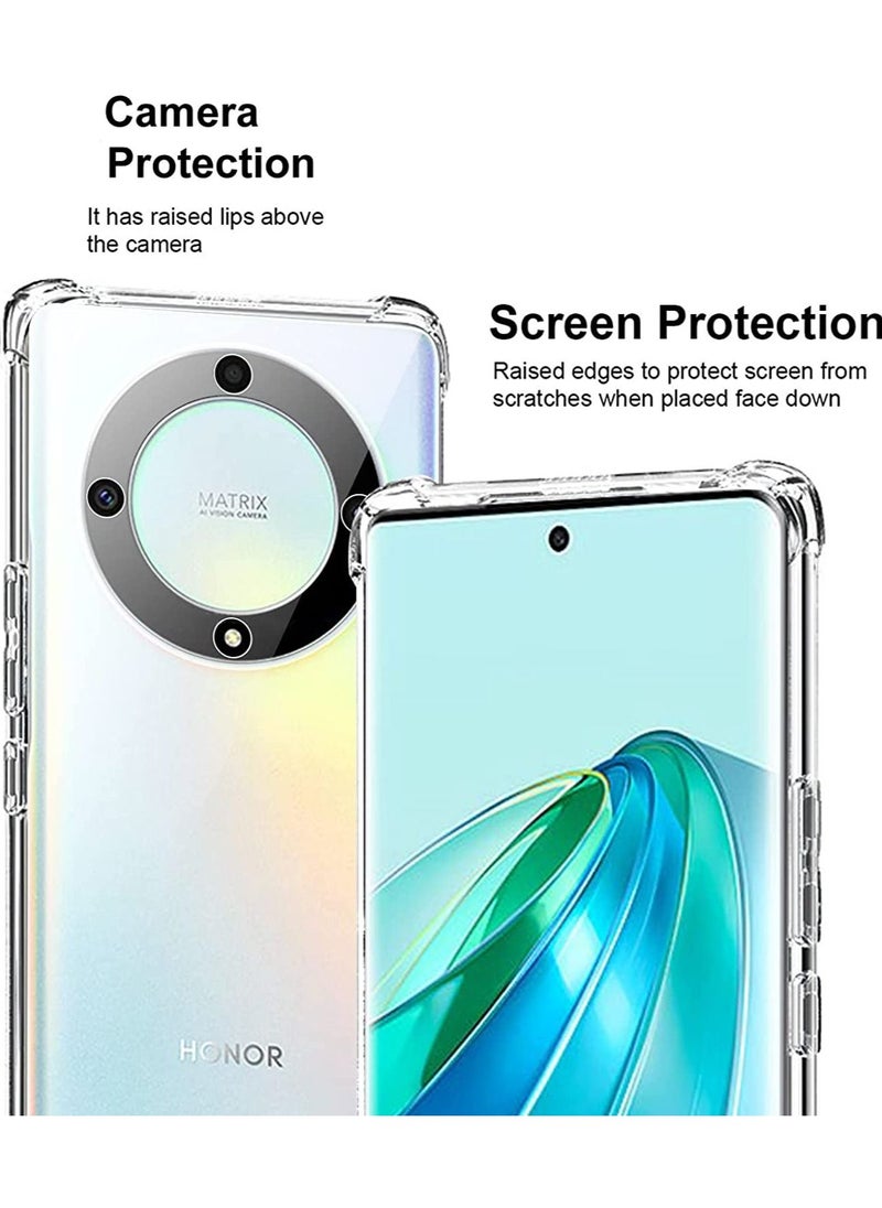 Generic - Honor X9a 5G Clear Case Cover Shockproof flexible TPU Bumper Cover Transparent Anti scratch TPU Full Camera Protection designed for Honor X9a 5G - Image 1