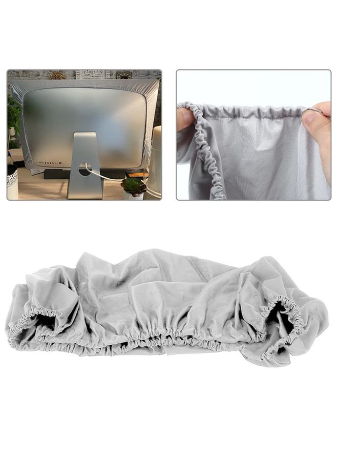 Black 27 Inch Monitor Dust Cover Soft Durable Polyester Protects Against Dust UV Rays Liquids - Image 5
