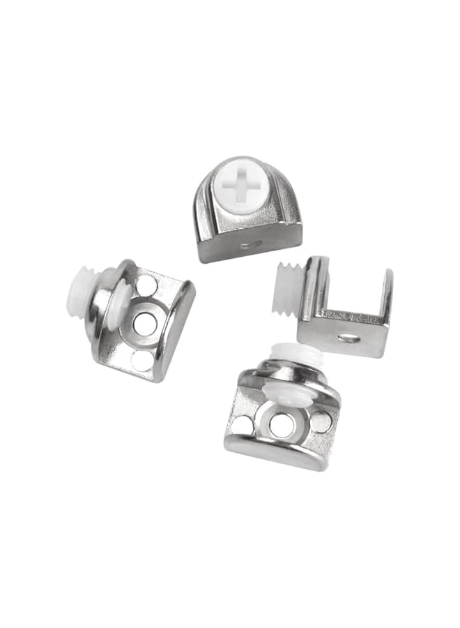 The Bros 20 Pcs Glass Shelf Brackets - Duckbill Clip Shelf Bracket, Adjustable Zinc Alloy Glass Clip Shelf Clamp, Solid Glass Clamp for Kitchen Table Shelves - Wall Mount Glass Hinge for 5-9mm Shelf Glass  - Image 2