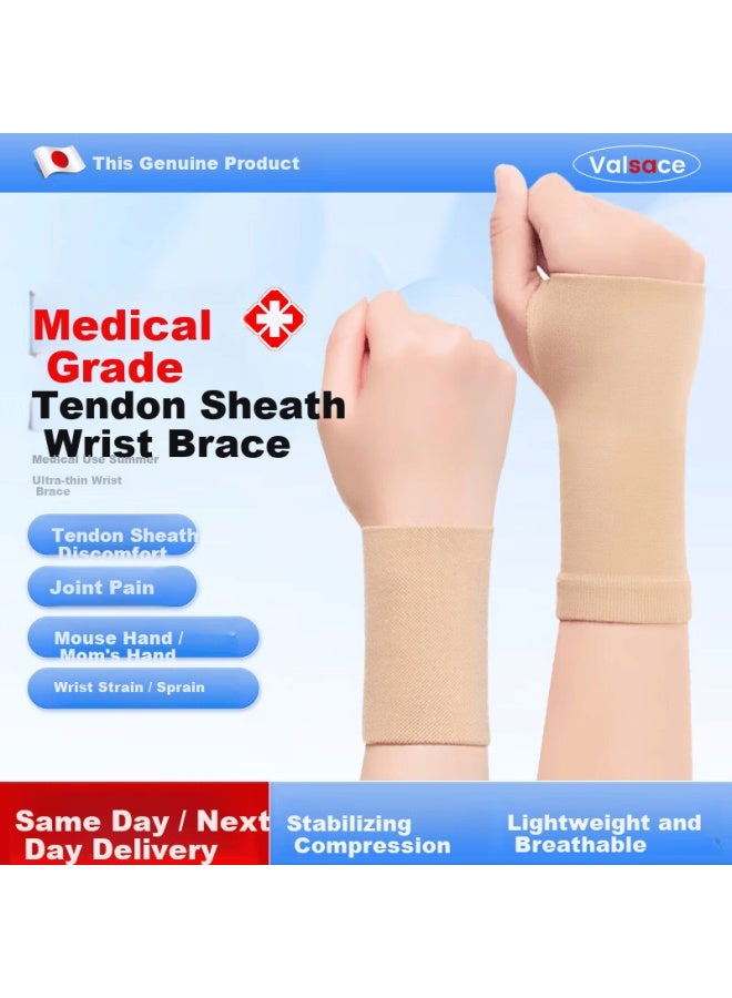 Valsace Medical Tendonitis Wrist Brace For Joint Sprain And Strain Support, Wrist Stabilizer For Sports, Mom's Hand And Mouse Hand, Pair, Size L - Image 1
