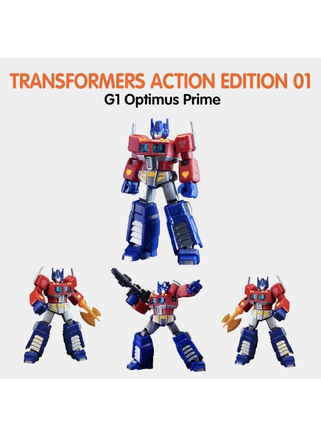 BLOKEES Transformers Action Edition G1 Optimus Prime Model Kit | 188 PCS Construction Set with Glowing Eyes & Chest | Collectible Autobot Leader Figure with Matrix of Leadership, Energon Axe & Jet Pack - Image 2