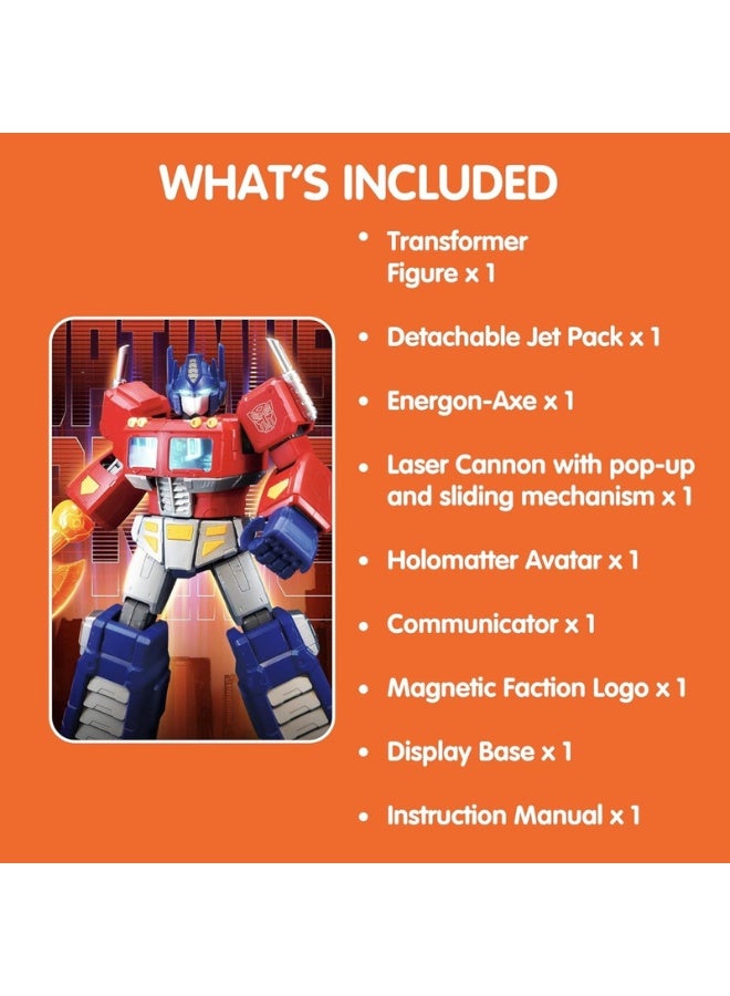 BLOKEES Transformers Action Edition G1 Optimus Prime Model Kit | 188 PCS Construction Set with Glowing Eyes & Chest | Collectible Autobot Leader Figure with Matrix of Leadership, Energon Axe & Jet Pack - Image 5