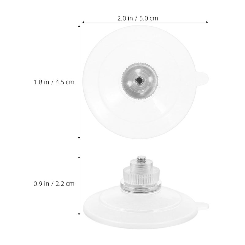 6 Pack 45mm PVC Suction Cups With Screw Nut Heavy Duty Reusable Wall Hooks For Bathroom Kitchen Shower - Image 3
