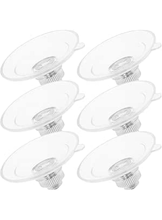 6 Pack 45mm PVC Suction Cups With Screw Nut Heavy Duty Reusable Wall Hooks For Bathroom Kitchen Shower - Image 1