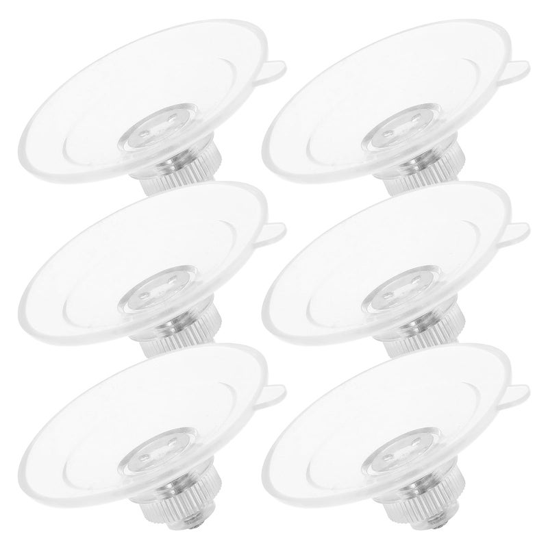 6 Pack 45mm PVC Suction Cups With Screw Nut Heavy Duty Reusable Wall Hooks For Bathroom Kitchen Shower - Image 2