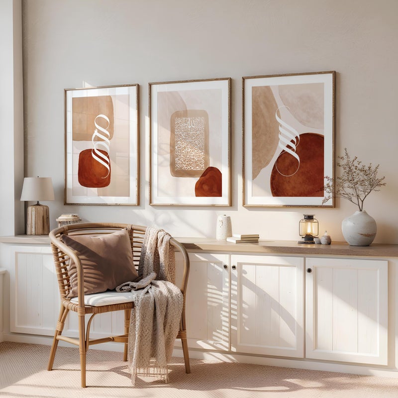 TNESSENTIAL Abstract Scandinavian Islamic Canvas Art | Allah Muhammad, Ayatul Kursi - Image 3