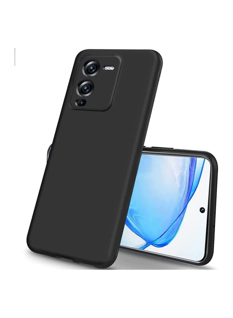 غطاء TPU رقيق مع حماية الكاميرا مضاد للخدش تصميم نحيف ومرن لهاتف Vivo V25 Pro باللون الأسود