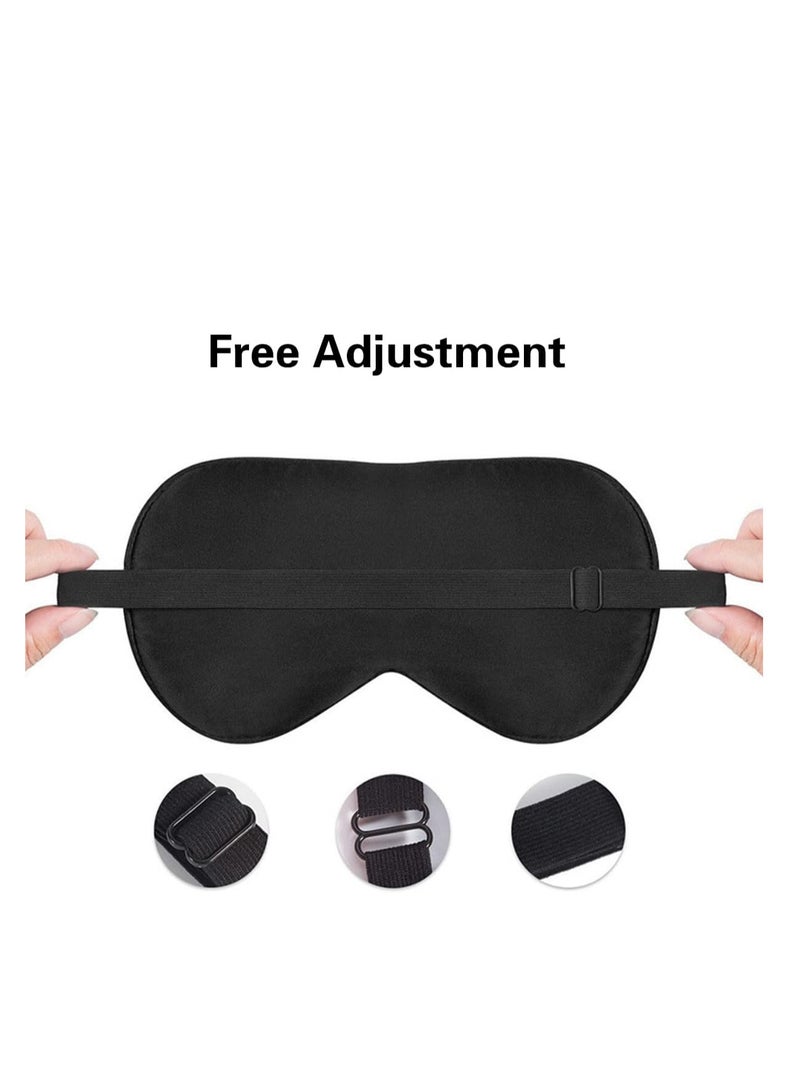 ECVV Silk Sleep Mask Super Soft Eye Mask 16 Momme 100% Mulberry Silk Night Effective Shading Eye Cover for Sleeping with Adjustable Strap for Women Men (Pink)… - Image 3