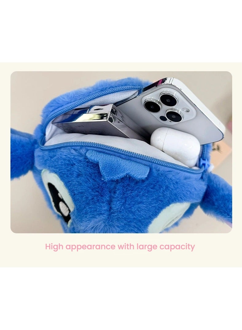 general 2025 Plush Doll Stitch Backpack Cute Doll Backpack Girl's Heart can be used as a birthday gift for fans - Image 3