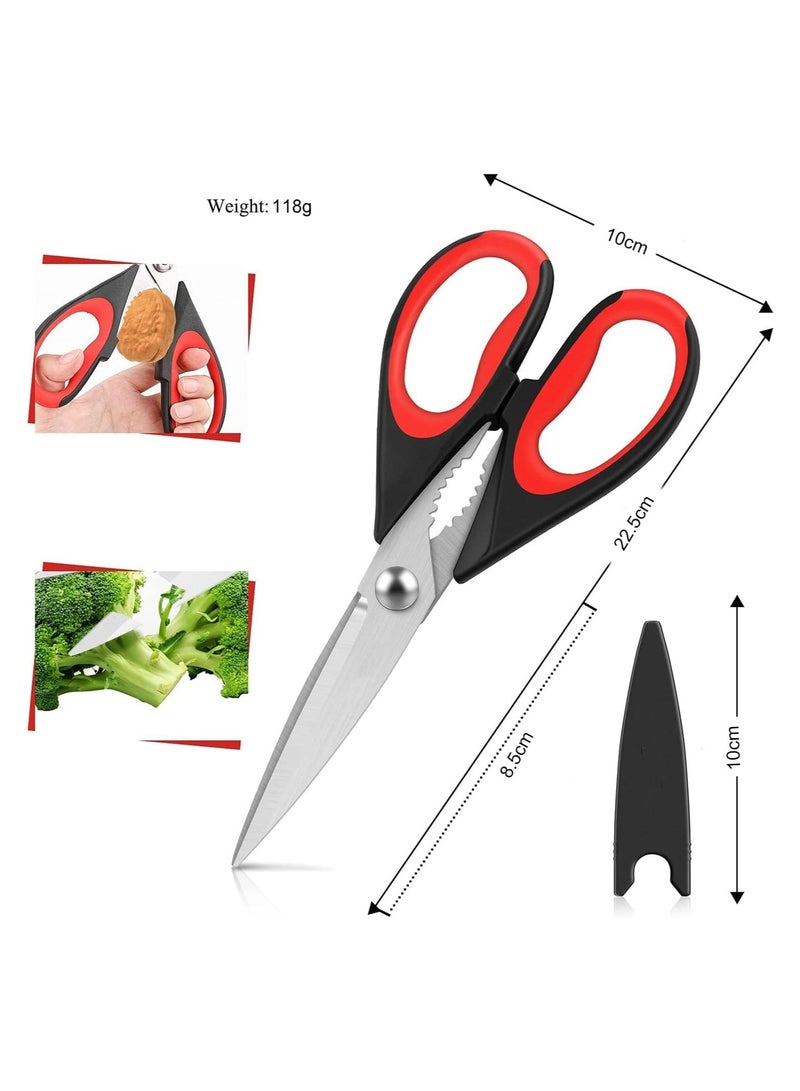 Kitchen Shears, 2 Pack Heavy Duty Kitchen Shears, Dishwasher Safe Meat Shears, Universal Kitchen Shears for Chicken/Poultry/Fish/Meat  - Image 3