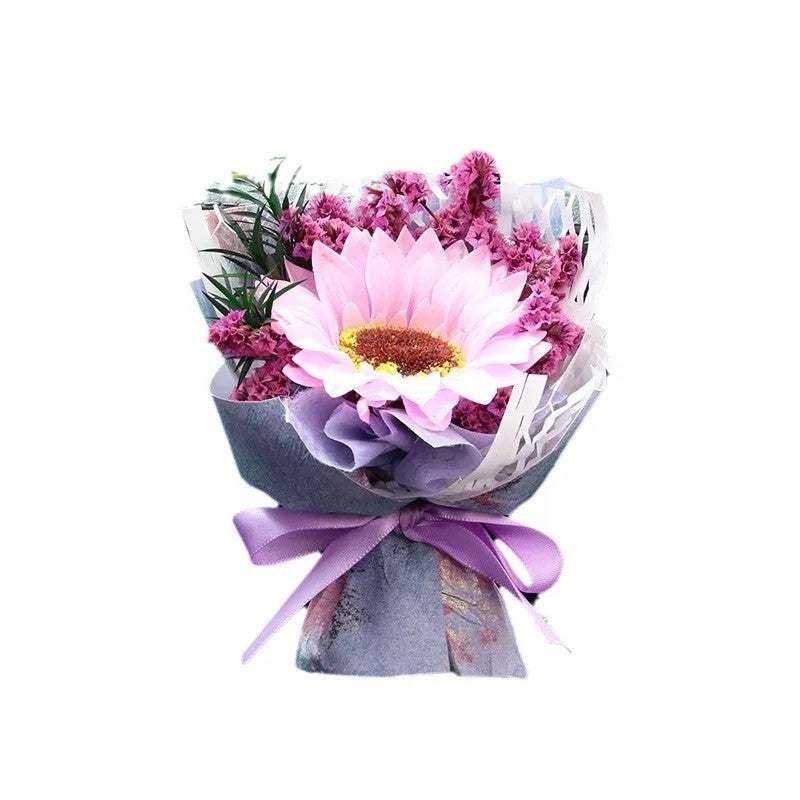 Bluejw Eternal Rose Soap Flower Car Vent Perfume – Dried Plants Aromatherapy Air Freshener for Vehicle AC, Long-Lasting Scented Bouquet Decoration - Image 3