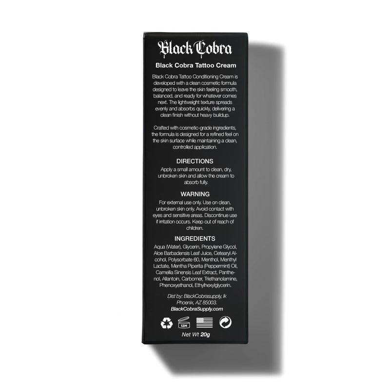BLACK COBRA كريم وشم كوبرا الأسود - تركيبة احترافية عالية الجودة - امتصاص سريع ونهاية نظيفة - أنبوب 20 جرام - Image 3
