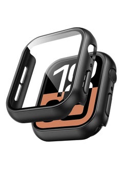 Hard PC Case Compatible with Apple Watch Series 10 42mm with Tempered Glass Screen Protector, Full Coverage, Touch Sensitive, Ultra-Thin HD Bumper Protective Cover (iWatch S10 42mm Black)