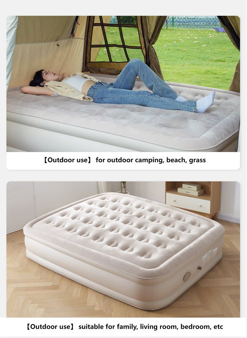 Sharpdo Double Camping Inflatable Air Bed, Inflatable Bed with Flocking Top Cover Foldable Inflatable Bed for Camping/Outdoor/Travel 190*100*40CM - Image 5