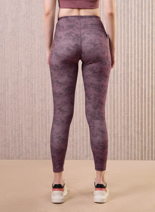 Technosport Technosport Women Camouflage Print Slim Fit Leggings