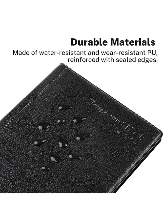 MaxGear Business Card Organizer, Portable Business Card Holder Book For Men & Women, 240 Business Cards Book Credit Card Binder Professional Business Card Holders Name Card Holder File Storage, Black - Image 4