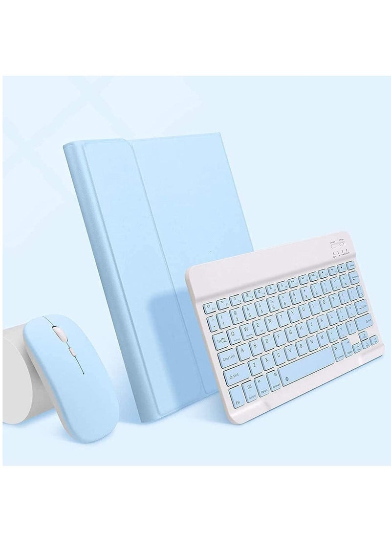 Generic - Arabic and English Keyboard Case for Samsung Galaxy Tab A8 10.5'' 2022 Model SM-X200/X205/X207, Detachable Wireless Keyboard Pencil Holder Slim Leather Smart Cover with Mouse - Image 1