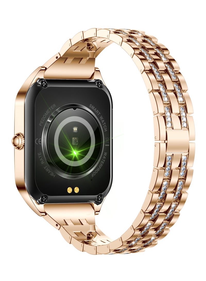 LIGE Ladies Exquisite Luxury Smartwatches Elegant Big battery Multi-functional Monitoring Metal Rose Gold - Image 2