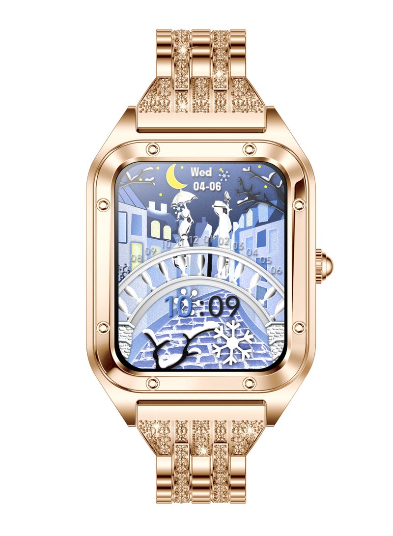 LIGE Ladies Exquisite Luxury Smartwatches Elegant Big battery Multi-functional Monitoring Metal Rose Gold - Image 3