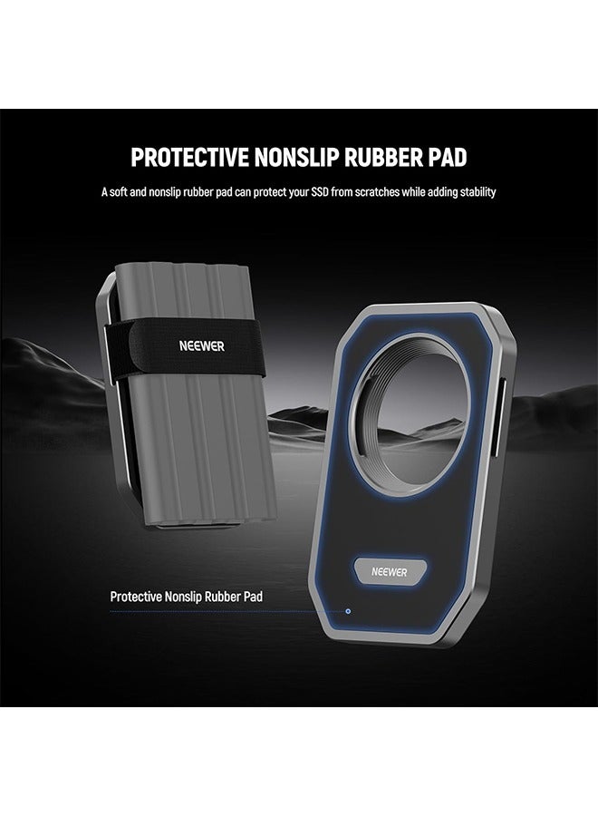 Neewer NEEWER Magnetic SSD Holder with Universal Touch Fasteners Compatible with MagSafe iPhone 16 Pro Max 15 Pro Max 16 Pro 15 Pro Samsung SanDisk Lexar for ProRes Video Recording  - Image 5