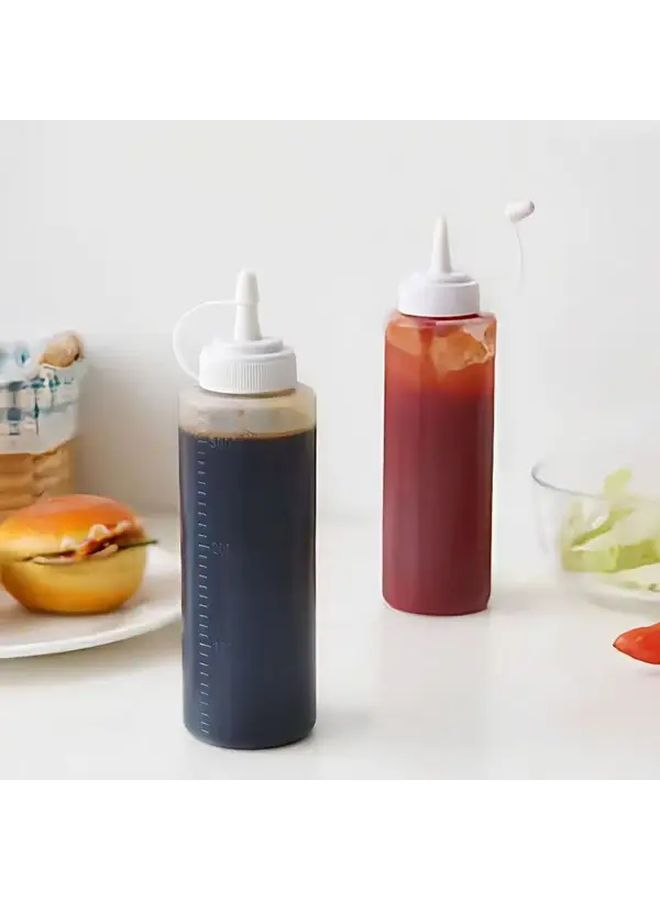 2pcs 650ml Squeeze Sauce Bottles Plastic Spout Dispenser Condiment and Seasoning Containers For Home Use - Image 3