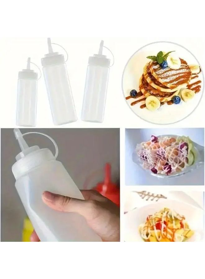 2pcs 650ml Squeeze Sauce Bottles Plastic Spout Dispenser Condiment and Seasoning Containers For Home Use - Image 4