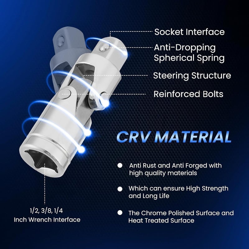 AEGON مجموعة أدوات يدوية SPEAR SA46 الثقيلة 1/4" مكونة من 46 قطعة من كروم فاندوم - Image 3