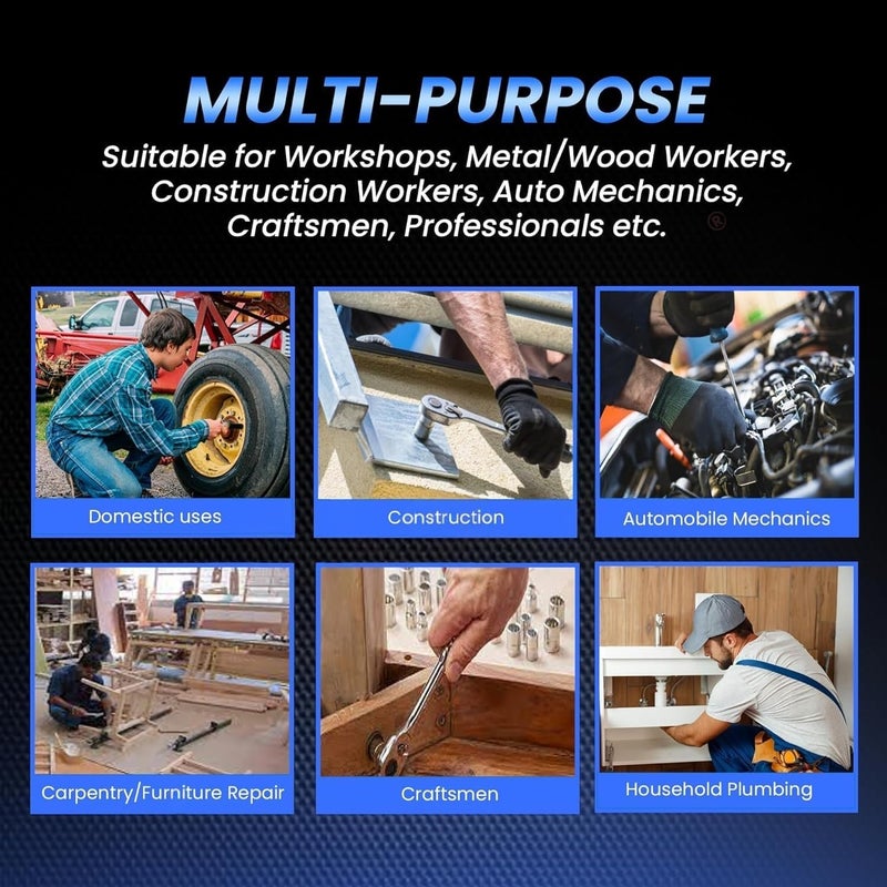 AEGON مجموعة أدوات يدوية SPEAR SA46 الثقيلة 1/4" مكونة من 46 قطعة من كروم فاندوم - Image 4